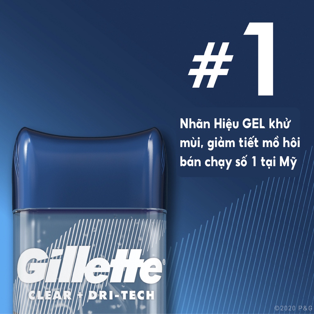 Gel Ngăn tiết mồ hôi và Khử mùi Gillette 107g