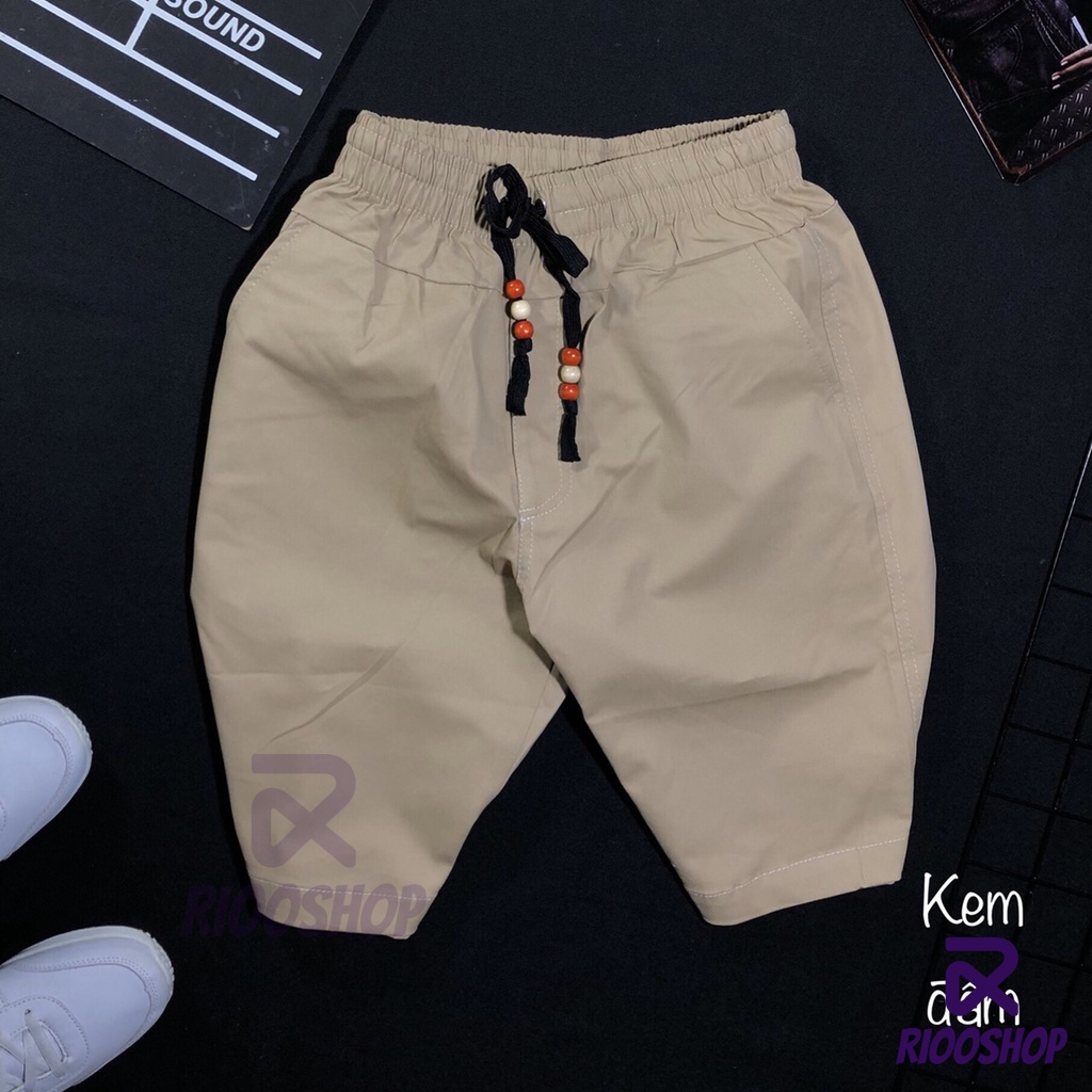 Quần short kaki nam mới cá tính cao cấp RPS039 kem đậm