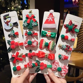 [Set 5] - Cặp Tóc Noel Giáng Sinh Siêu Dễ Thương Cho Bé yêu