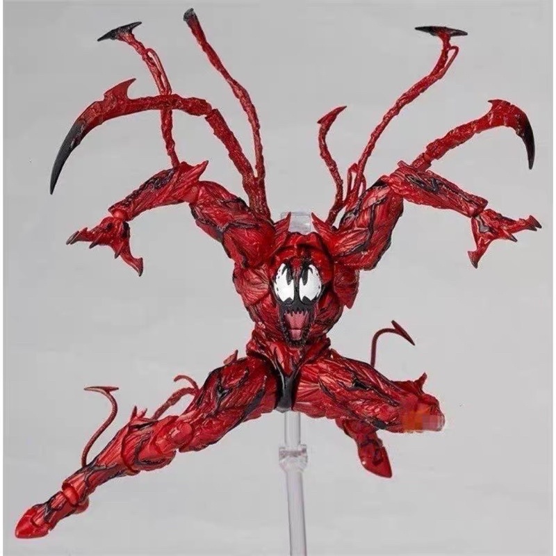 [RẺ NHẤT SHOPEE] Mô Hình Carnage Red Venom Revoltech Full Box-Mô Hình Carnage Red Venom Có Khớp Cử Động