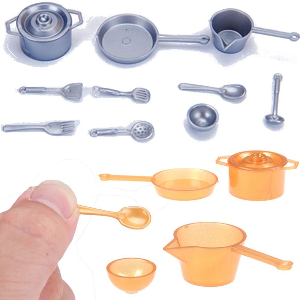Set 10/11 Dụng Cụ Nấu Ăn Mini Đồ Chơi Cho Nhà Búp Bê