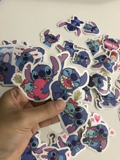 Sticker mini khổ A4 Stich chống nước