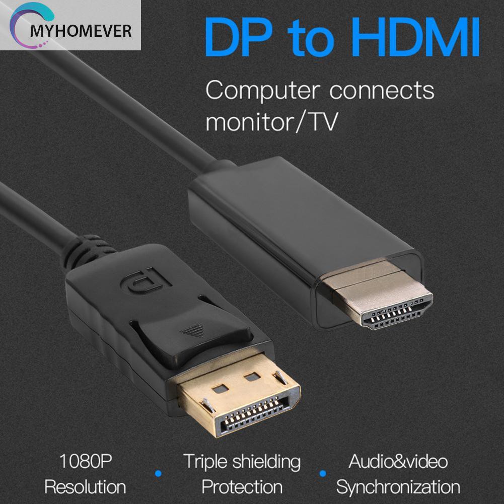 Cáp Chuyển Đổi Cổng Display Port Sang Hdmi Mạ Vàng 1080p 1.8m