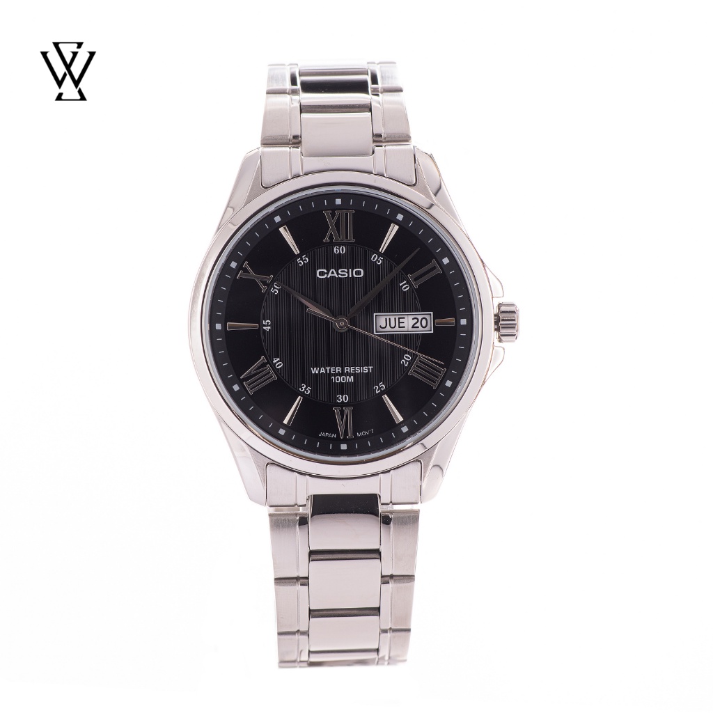 Đồng Hồ Quartz Nam Casio WATCHSTORE MTP-1384D-1A, Kính Khoáng 41mm, Độ Chống Nước 10ATM, Dây Kim Loại, Vỏ Thép Không Gỉ