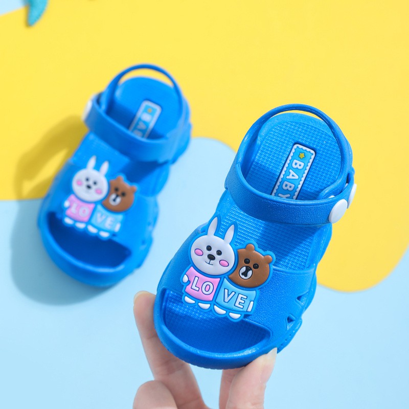 Dép sandal cho bé gái hình thỏ gấu chống trượt êm chân cho bé từ 0-2 tuổi