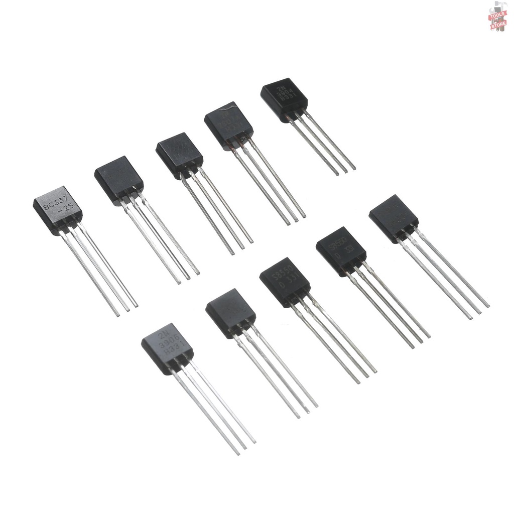 Transistor Assortment Kit 200-Piece NPN PNP Power Transistors BC337 BC327 2N2222 2N2907 2N3904 2N3906 S8050 S8550 A1015 C1815 Transistors for DIY Electronic Projects