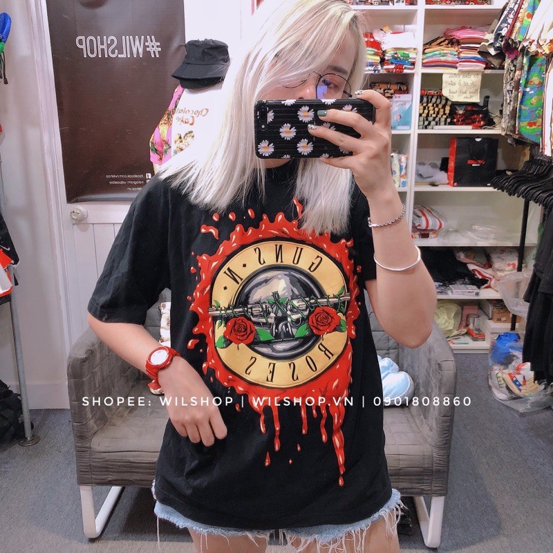 ÁO GUNS N' ROSES - ROCK BAND TEE - ÁO THUN ÁO PHÔNG NHẠC ROCK - ROCKTEE UNISEX GUN GUNS N ROSE ROSES