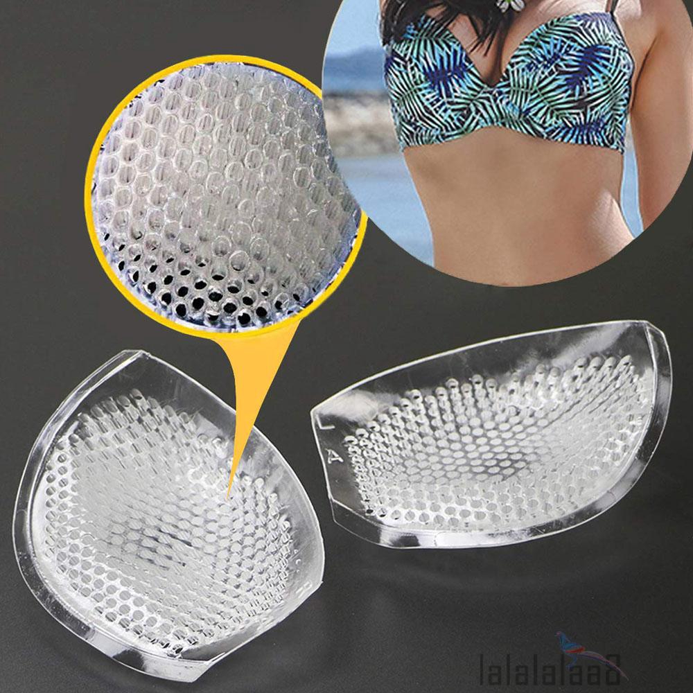 ☆➔❤1 Cặp Mềm Mại Trong Suốt Bikini Áo Ngực Chèn / Miếng Lót Tròn Silicon Tăng Cường / Đồ Bơi Đẩy Lên