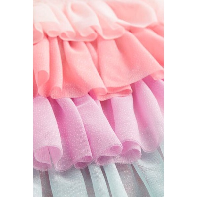 Váy hồng công chúa, đính cườm long lanh, chân váy nhiều tầng bồng bềnh, Hờ mờ TBN săn SALE