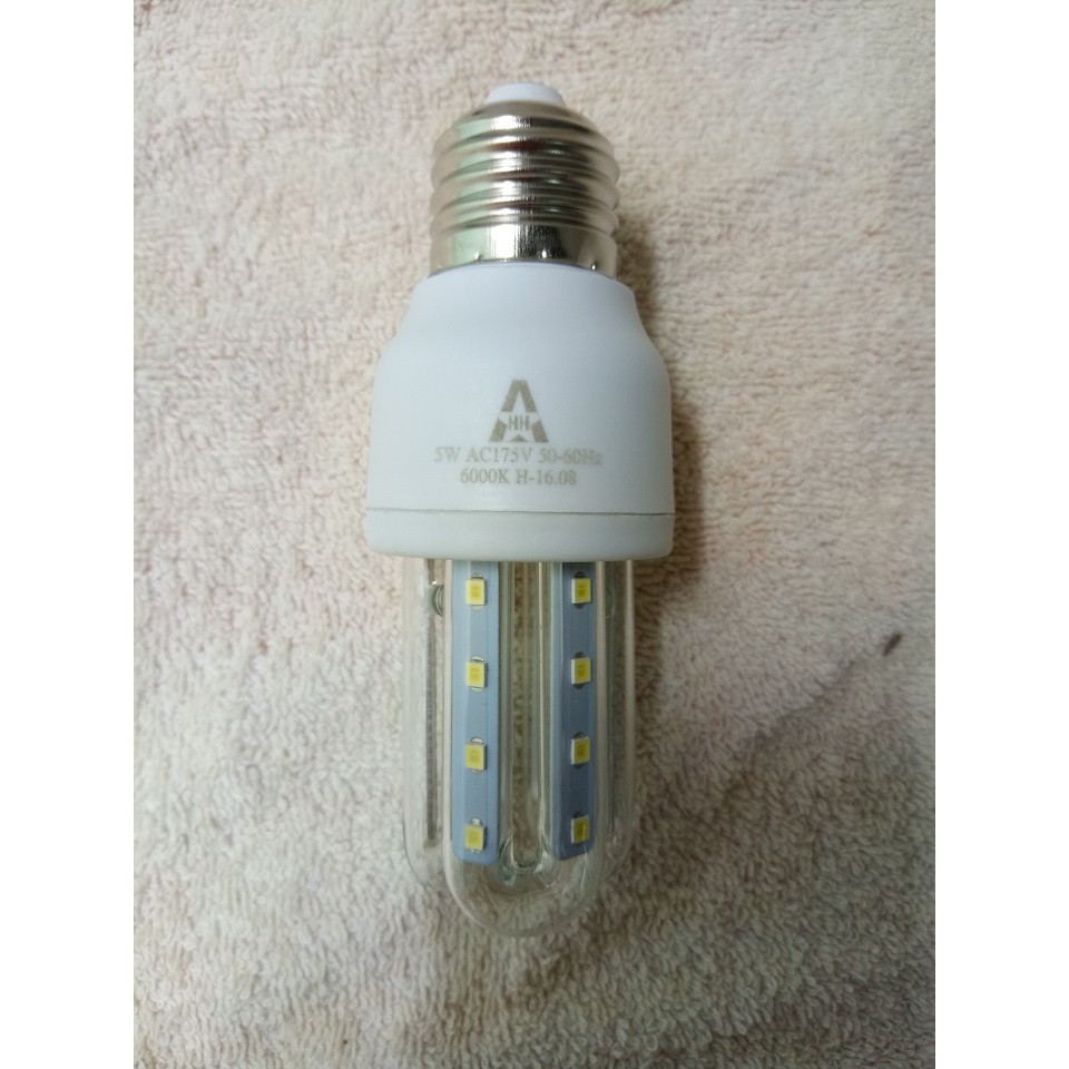 Bóng Đèn LED chữ U tiết kiệm điện 5w, 12w, 16w, 36w dùng đuôi xoáy E27 (Ánh sáng trắng)