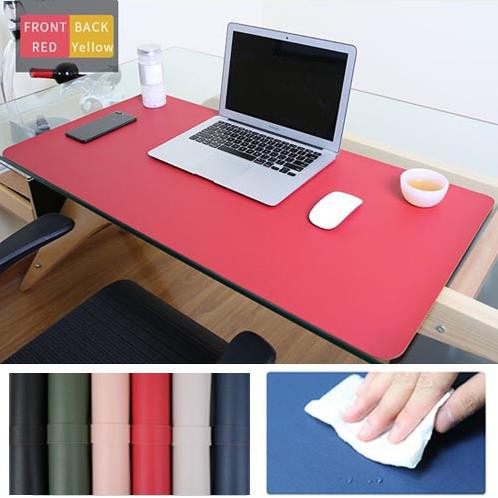 Thảm trải bàn- Deskpad da trải bàn làm việc da Pu 2 mặt chống nước, dễ lau lùi