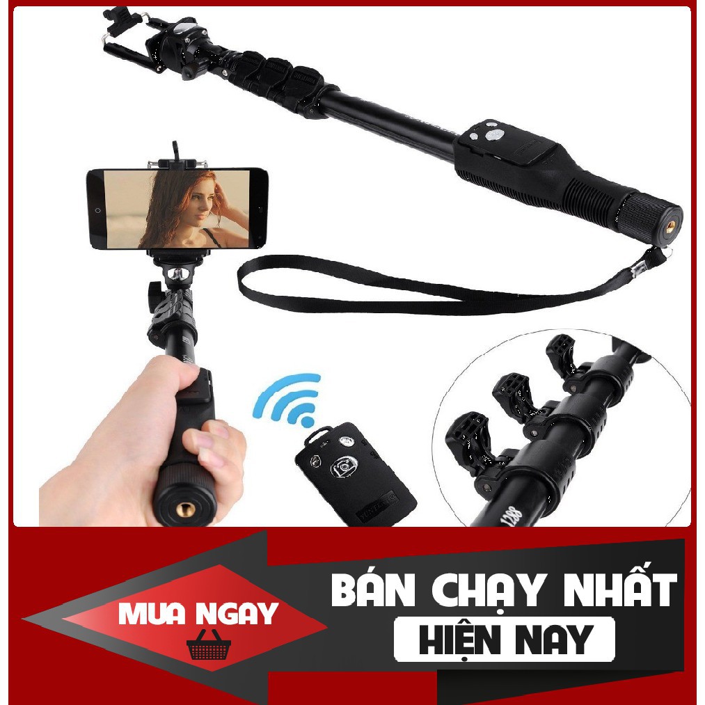 [SẢN PHẨM HOT]☄️Combo Gậy tự sướng bluetooth YUNTENG 1288+TRIPOD YT-288💦Sử dụng remote điều khiển từ xa