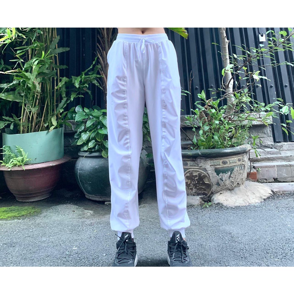 Quần jogger vải dù nhún trước quần cao cấp