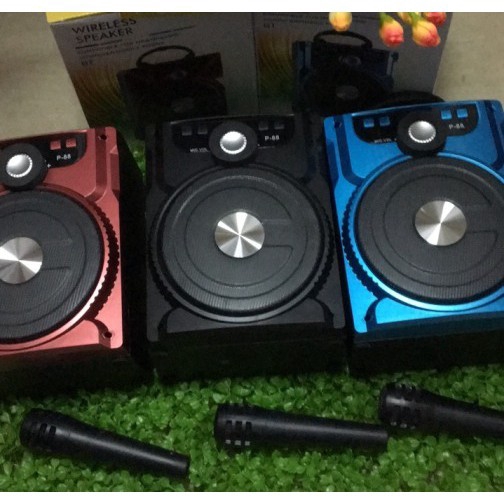 Loa Bluetooth P88 tặng kèm mic karaoke