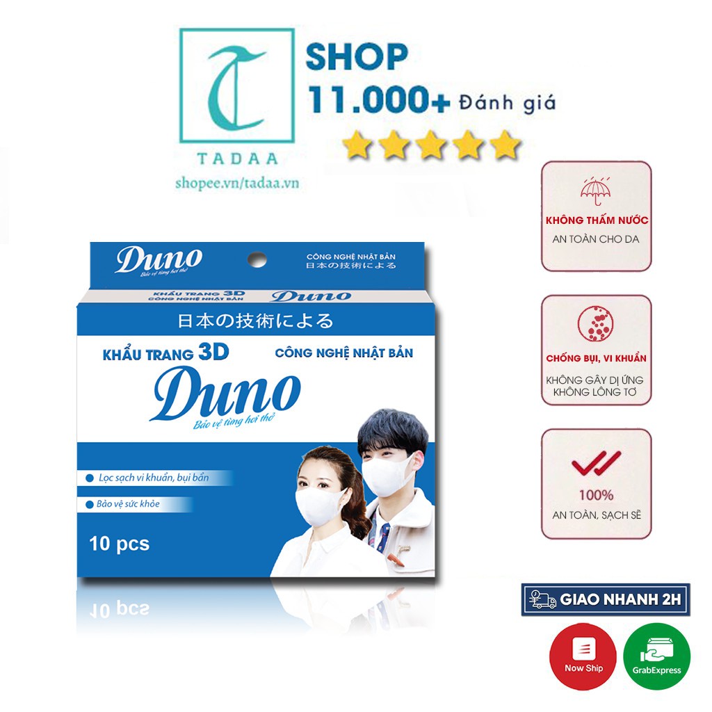 Khẩu Trang 3D Doku 4 Lớp Có Giấy Kháng Khuẩn ,Công Nghệ Nhật Bản Ôm Mặt