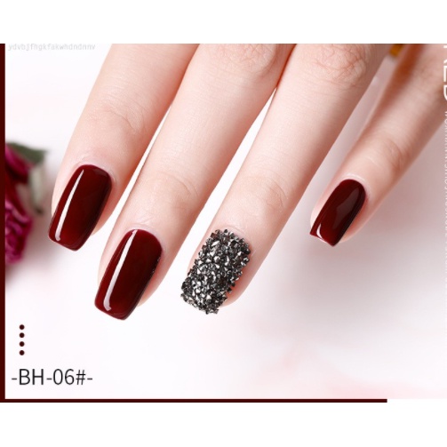 Sơn Gel AS tone đỏ bordeaux sét 6 màu (mã BH) | chai đen or đỏ - dung tích 15ml chai đen đỏ bất kỳ