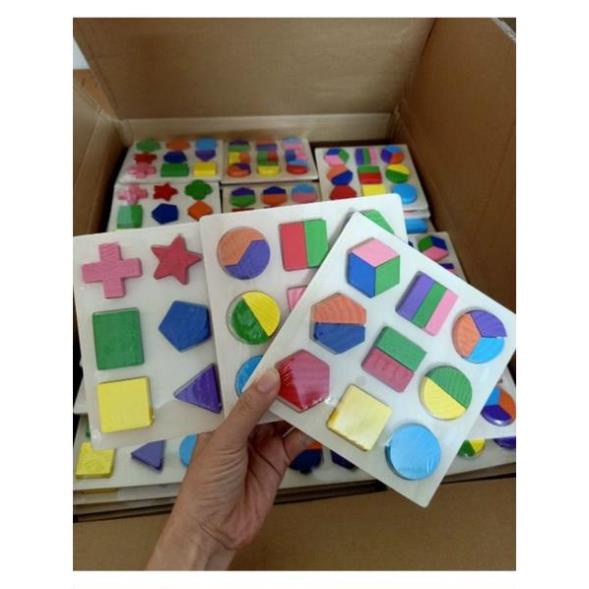 Đồ chơi montessori ghép hình học gỗ - đồ chơi an toàn trí tuệ cho bé