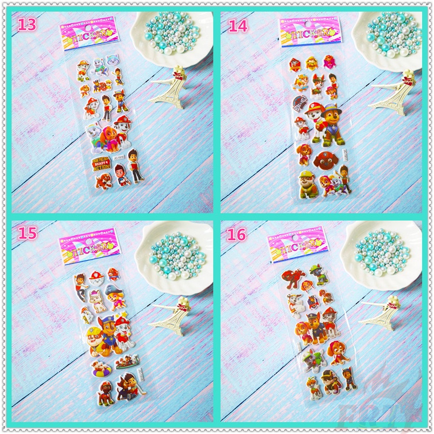 ★ Hình Dán Đồ Chơi PAW Patrol Q-2 DIY ★ 1 Tấm Hình Dán Hoạt Hình 3D (16 Phong Cách)