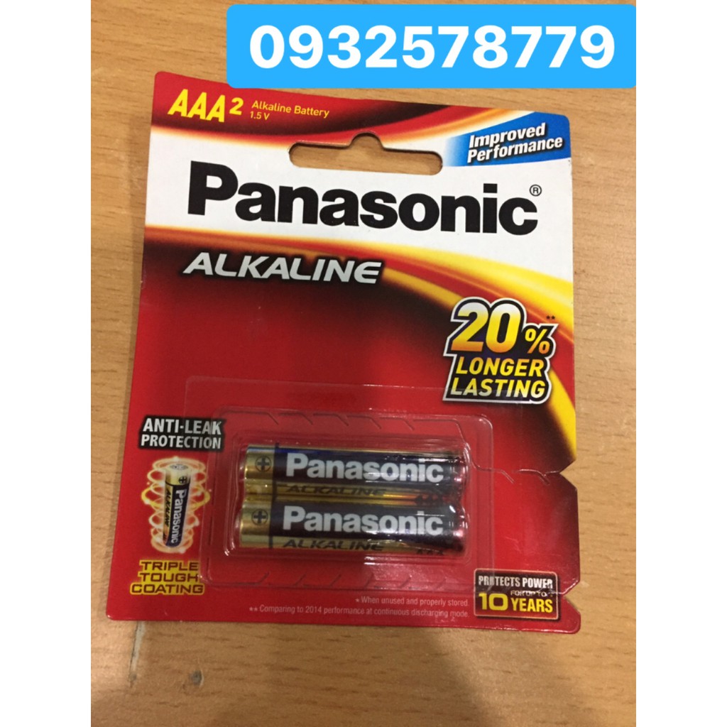 VỈ 2 VIÊN PIN AAA ALKALINE PANASONIC,PIN ĐỦA PANASONIC