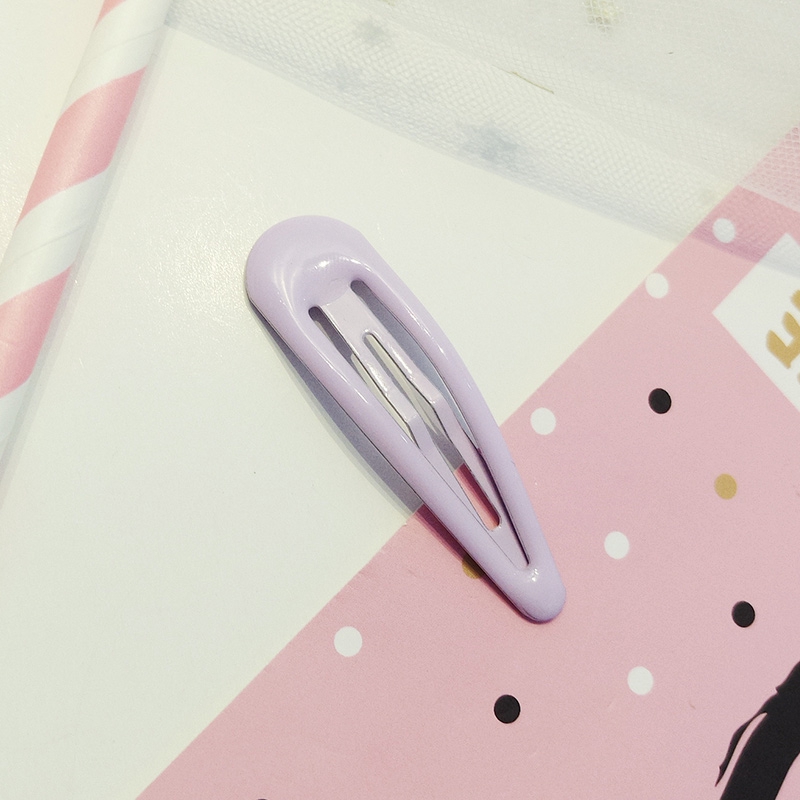 Kẹp tóc màu trơn đơn giản dễ thương cho bé