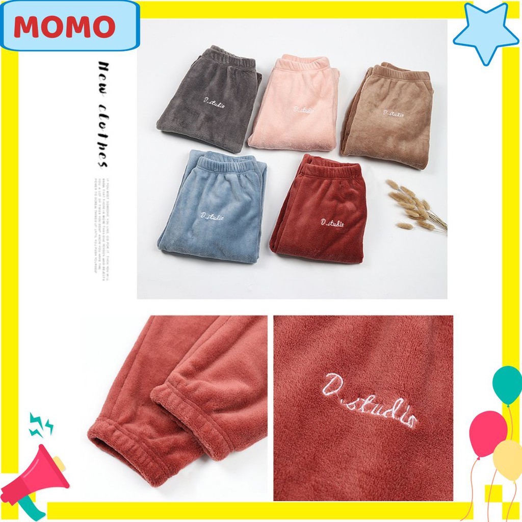 Quần Nhung Bo Gấu Cao Cấp 💖 𝑭𝑹𝑬𝑬𝑺𝑯𝑰𝑷 💖 Quần Ngủ Lót Lông D.Studio Cực Ấm - Hàng Quảng Châu Loại 1 - MoMo