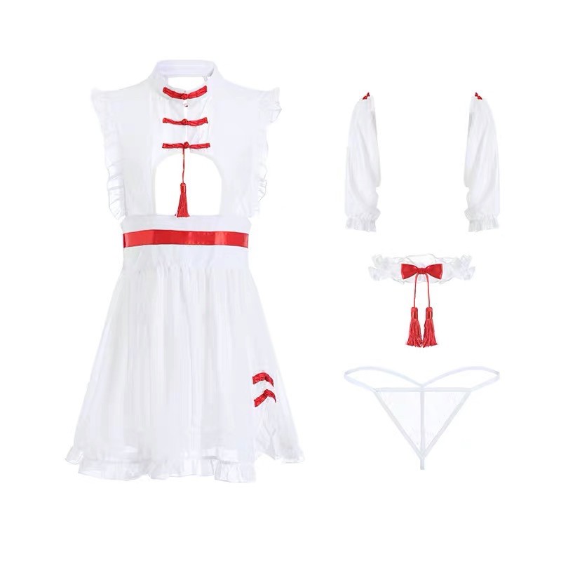 Cosplay Trung Hoa | Váy Voan Hầu Gái Hở Ngực • QR746 | BigBuy360 - bigbuy360.vn