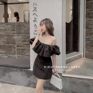 váy umi trễ vai xốp