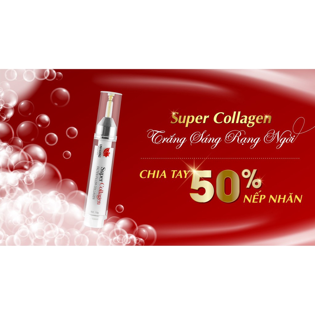 Super Collagen Linh Hương Chống Lão Hóa làm mờ vết nhăn khiến da căng mịn màng tươi trẻ 10ml