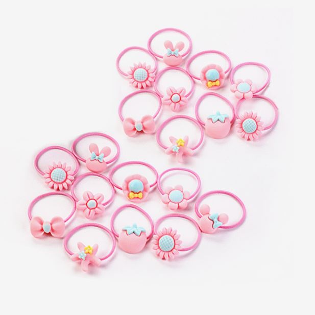 Hộp 40 thun buộc tóc bé gái Hạ Băng Designs mẫu Hello Kitty đáng yêu