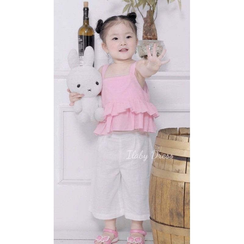 quần áo trẻ em 💕𝑭𝑹𝑬𝑬𝑺𝑯𝑰𝑷💕thời trang cho bé Từ 8-30kg- sét bộ áo hồng quần trắng