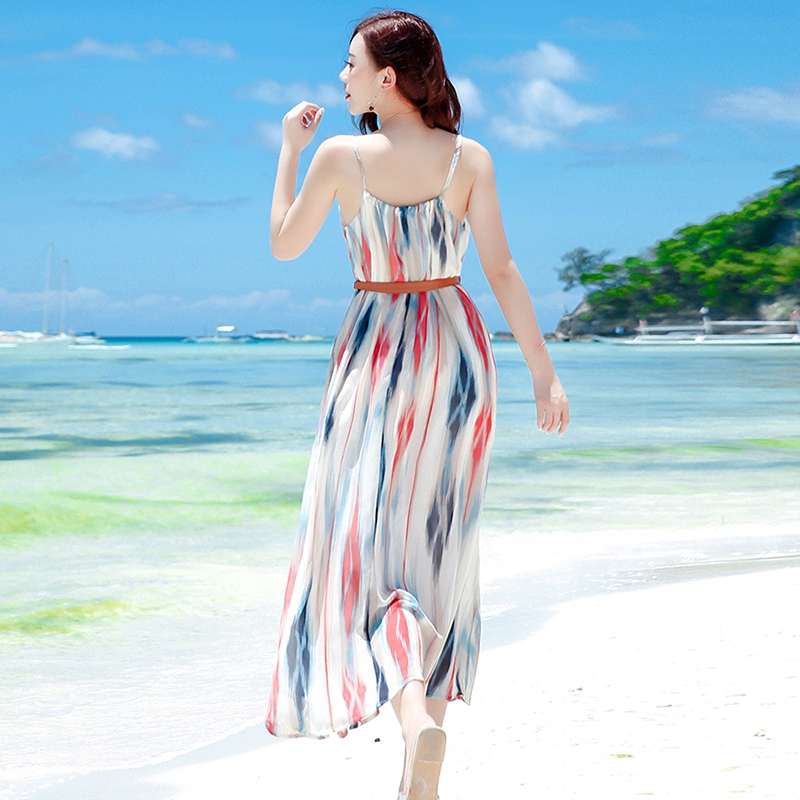 Đầm Voan Dài Không Tay Dáng Rộng Phong Cách Bohemian | BigBuy360 - bigbuy360.vn