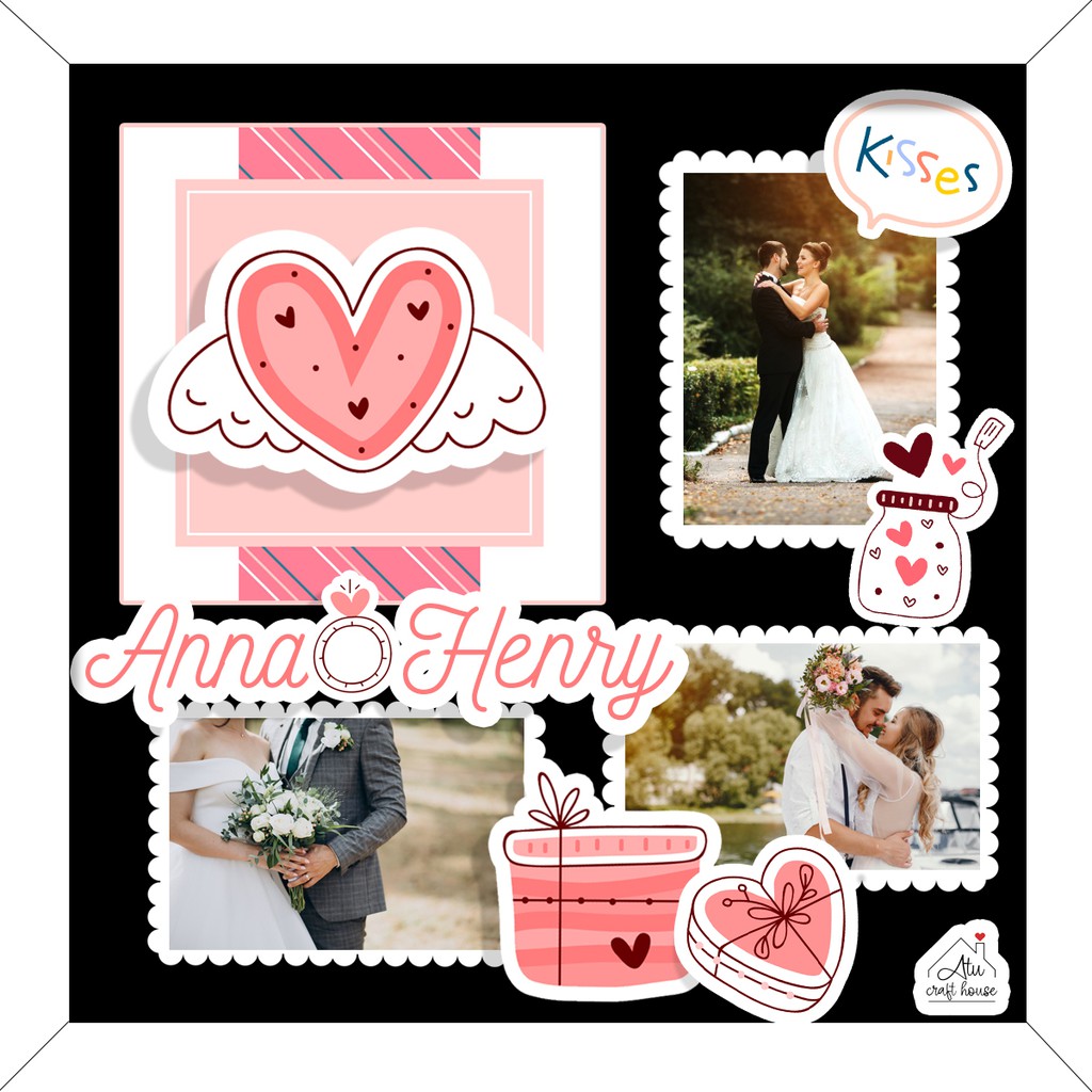 Khung Hình LOVE - QUÀ TẶNG NGƯỜI YÊU - Khung Hình Nổi Scrapbook 3D