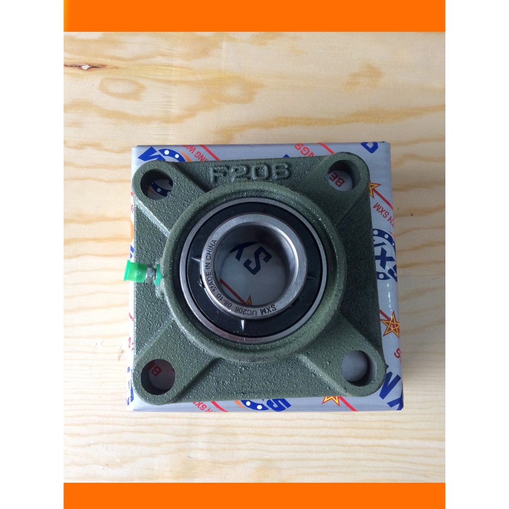 Gối đỡ hình vuông đường kính trục 30mm, trục ngang, trục dọc dạng UCF206
