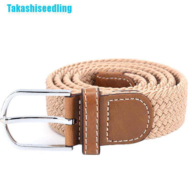 (Hàng Mới Về) Thắt Lưng Vải Co Giãn Phối Khóa Kim Loại Thời Trang Cho Nam