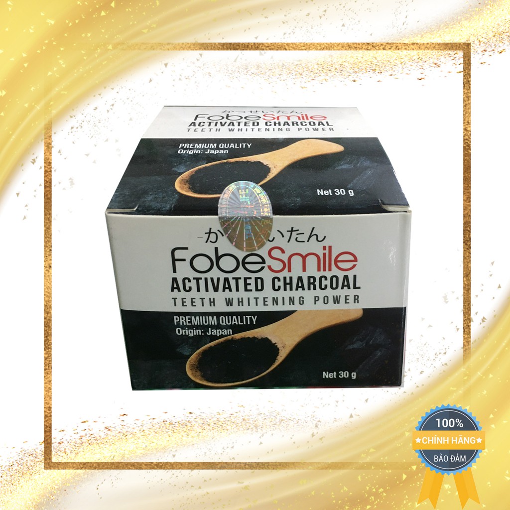 Bột trắng răng Fobesmile - Than hoạt tính tẩy trắng răng Nhật Bản