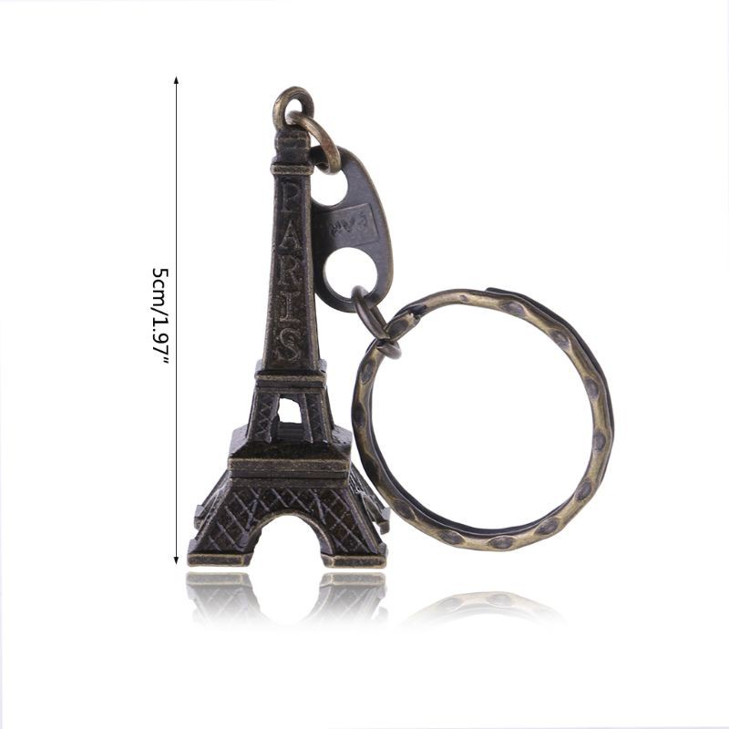 zong  Bronze Tone Paris Eiffel Tower Figurine Statue Vintage Alloy Model Decor