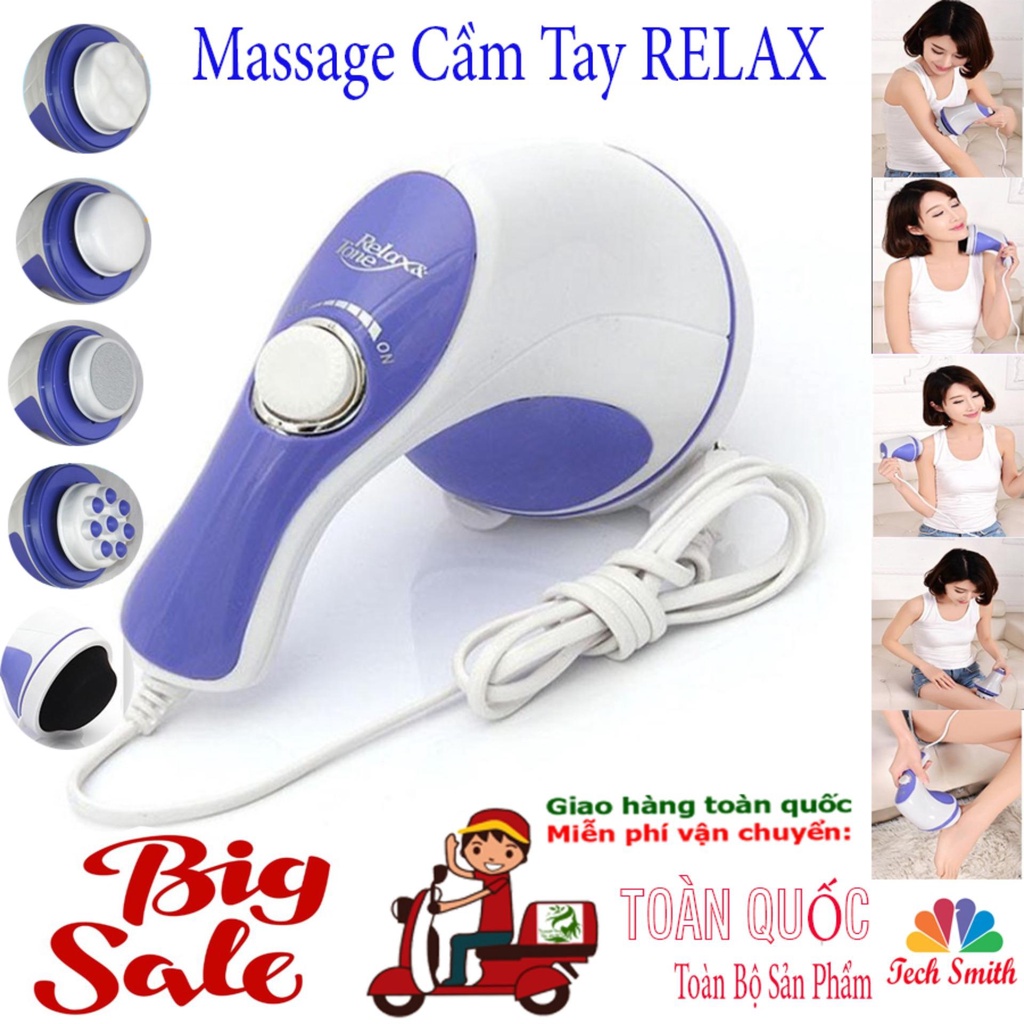 Máy Massage toàn thân cao cấp, Máy Massage Cầm Tay Relax Xua Tan Đau Nhứt Mệt Mõi - Bảo Hành 12 Tháng.