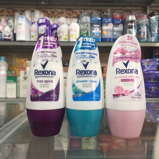 Lăn Khử Mùi Rexona Shower Clean, Free Spirit, Fresh Rose 50ml