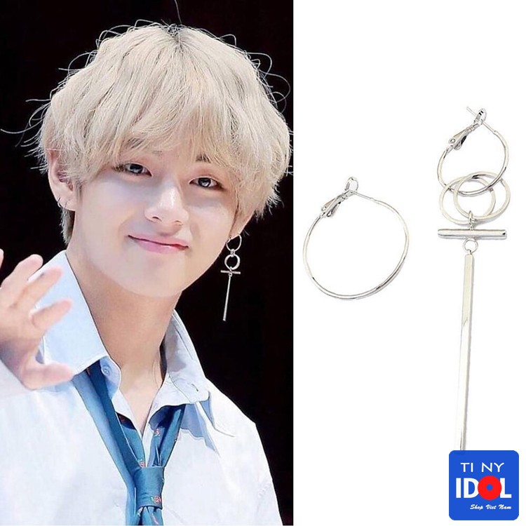 Khuyên Tai V BTS DNA, Bông Tai Taehyung Chữ Thập