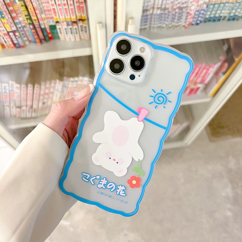 Ốp lưng iphone Ốp Điện Thoại Silicon Trong Suốt Họa Tiết Sóng Biển Lớn Cho Iphone 13Pro 12 6 7 8p xs xr 11P-14 Dinuo case