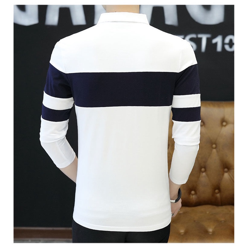 Áo Thun Nam Dài Tay Cổ Bẻ Thời Trang Hàn