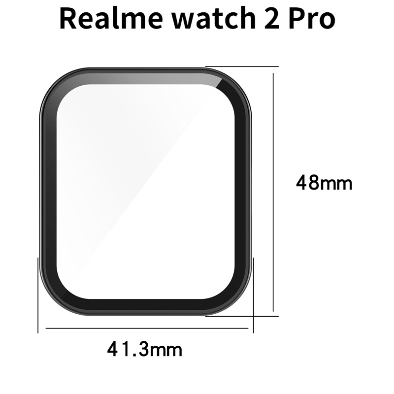 Ốp mặt kính cường lực bảo vệ toàn diện cho đồng hồ thông minh Realme watch 2 / 2 Pro