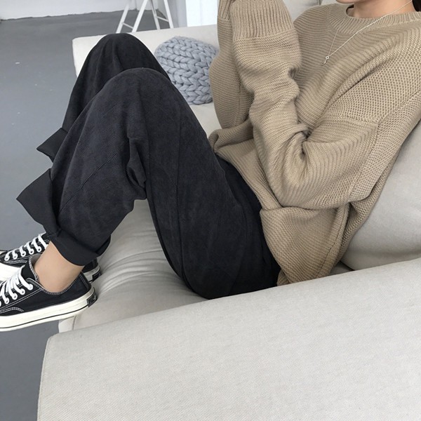 Quần Dài Lưng Cao Ống Suông Phong Cách Retro Hàn Quốc | BigBuy360 - bigbuy360.vn