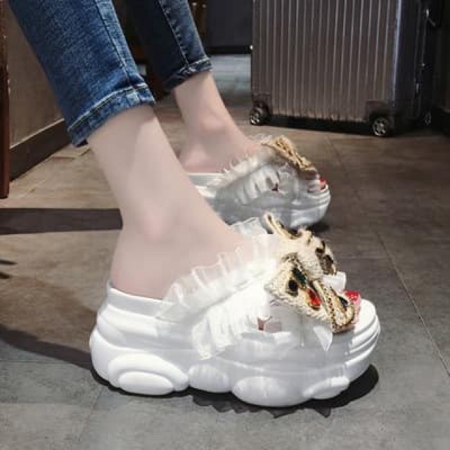 Dép bánh mì nơ thời trang 8,5cm 011606 - kèm ảnh thật