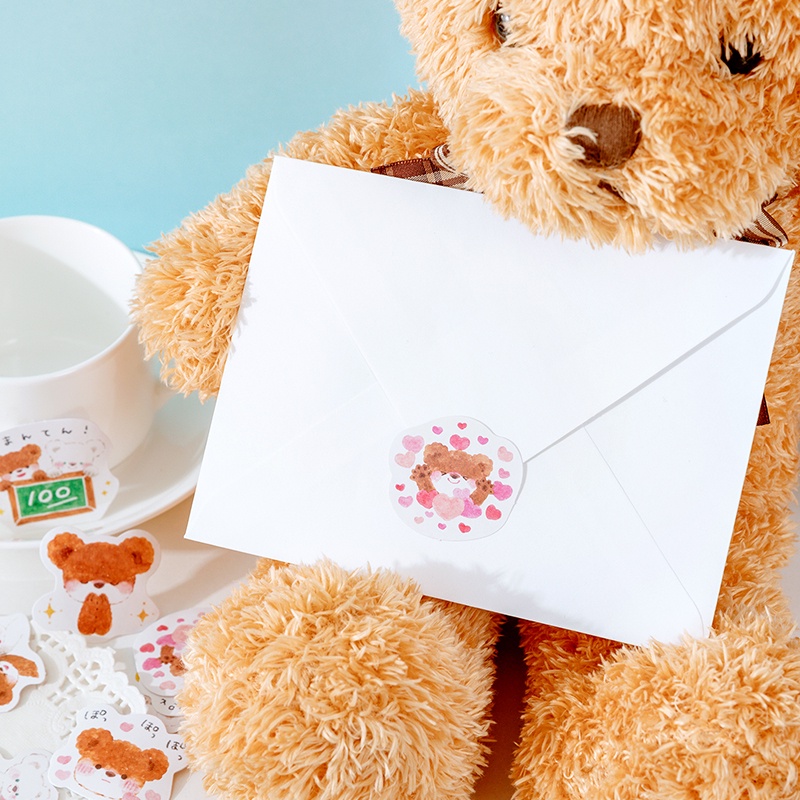 Bộ 45 Miếng Dán Hình Gấu Hoạt Hình Dễ Thương