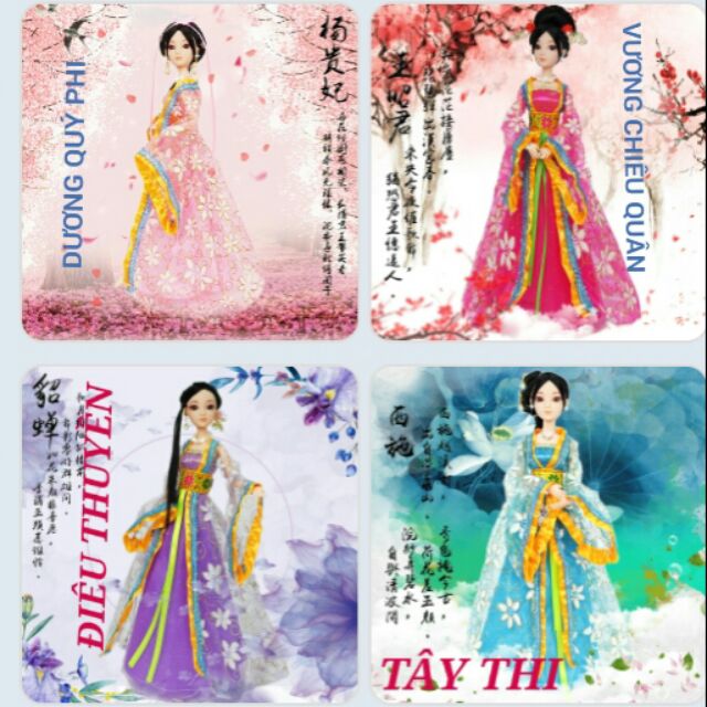 Váy cổ trang cực xih cho búp bê