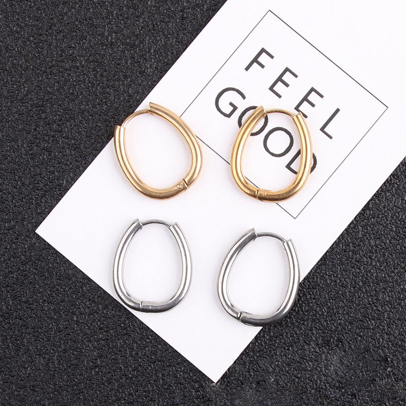 1 chiếc - Khoen tai hình trứng siêu hot