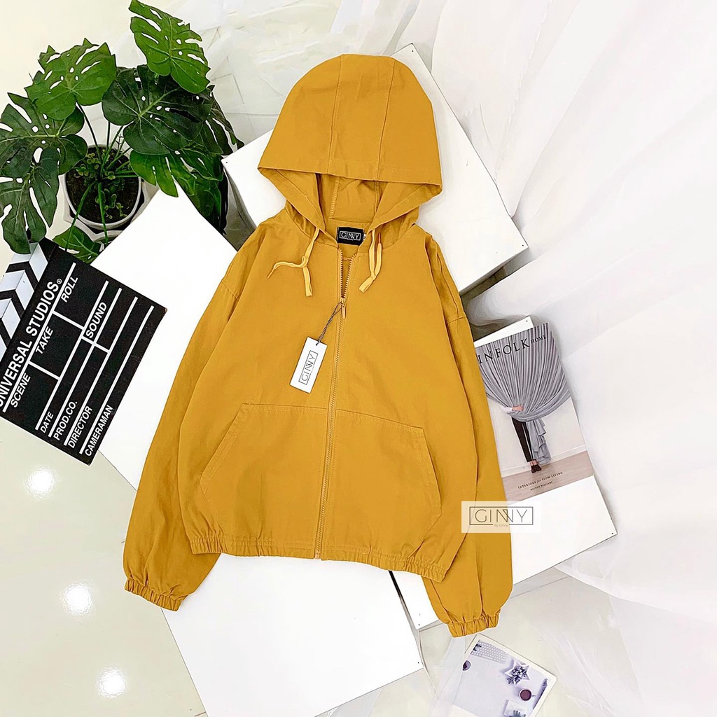 Áo Khoác Kaki Nón 1 Lớp Form Rộng | Chống Nắng Tốt | GinHouse Shop