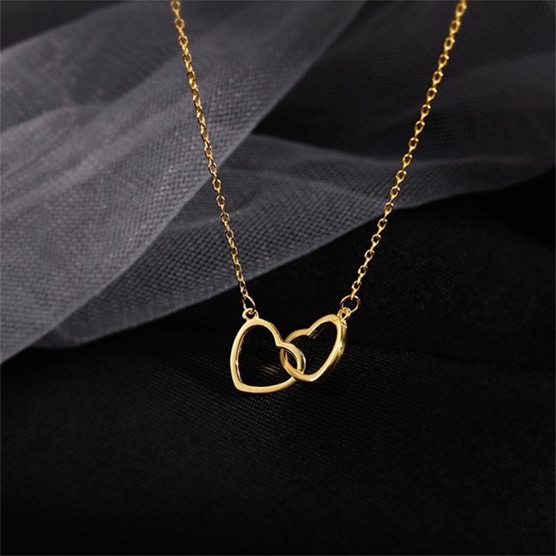 Vòng cổ Bạc 925 Mặt Trái Tim Đính Đá Zircon Đơn Giản Thời Trang Cho Nữ