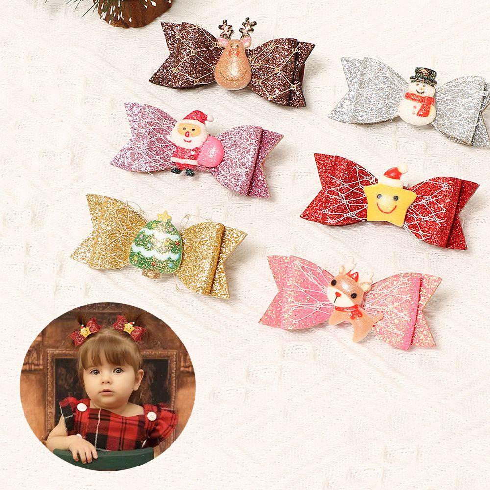 Phụ Kiện Kẹp Tóc Hình Nơ Đính Kim Sa Lấp Lánh DIY